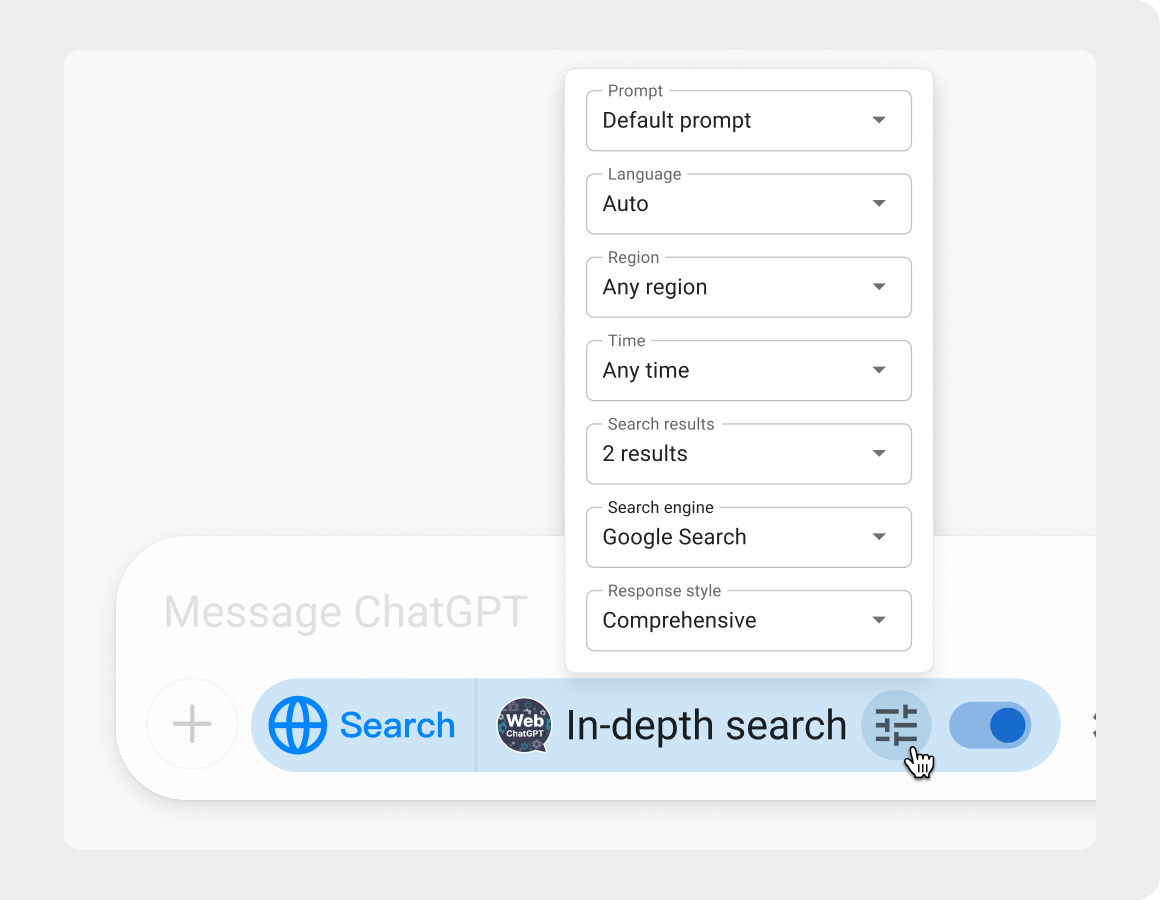 In-depth search